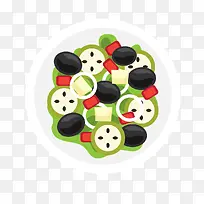 矢量扁平绿色食物-空若网 矢量扁平绿色食物-空若网