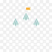 扁平化山峰矢量图-空若网 扁平化山峰矢量图-空若网