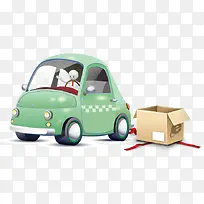 小汽车礼盒PNG矢量素材-空若网 小汽车礼盒PNG矢量素材-空若网