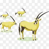 羚羊手绘插画矢量图-空若网 羚羊手绘插画矢量图-空若网