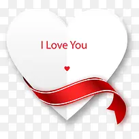情人节白色爱心卡片-空若网 情人节白色爱心卡片-空若网