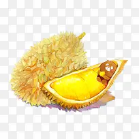 手绘水彩榴莲-空若网 手绘水彩榴莲-空若网