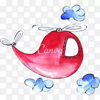 绘制飞机水彩画版税-免费水彩画天空-空若网 绘制飞机水彩画版税-免费水彩画天空-空若网