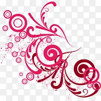 红色潮流花纹-空若网 红色潮流花纹-空若网