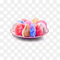 多彩清新饺子装饰图案-空若网 多彩清新饺子装饰图案-空若网