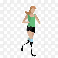 矢量残疾人跑步素材-空若网 矢量残疾人跑步素材-空若网