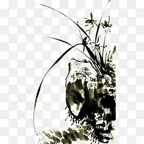 水墨画中的小草-空若网 水墨画中的小草-空若网