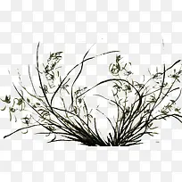 水墨画中的小草-空若网 水墨画中的小草-空若网