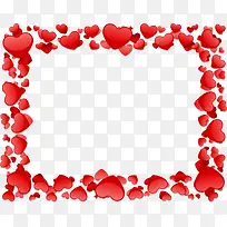 情人节红色爱心边框-空若网 情人节红色爱心边框-空若网