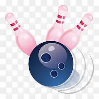 蓝色保龄球矢量素材-空若网 蓝色保龄球矢量素材-空若网