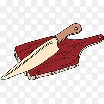 卡通案板菜刀矢量-空若网 卡通案板菜刀矢量-空若网