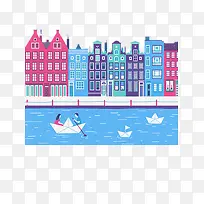 城市插画-空若网 城市插画-空若网