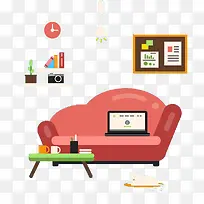 卡通简约扁平化室内图案-空若网 卡通简约扁平化室内图案-空若网