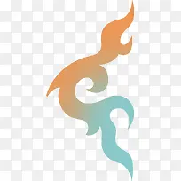 橙色火焰纹饰中秋-空若网 橙色火焰纹饰中秋-空若网