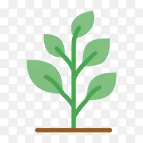 扁平化绿色植物元素-空若网 扁平化绿色植物元素-空若网