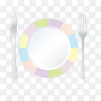 矢量西式餐盘餐具-空若网 矢量西式餐盘餐具-空若网