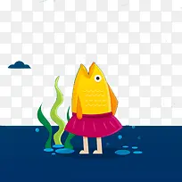 扁平化鱼妹妹-空若网 扁平化鱼妹妹-空若网