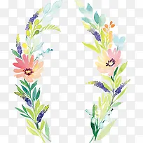 水彩画水仙花矢量-空若网 水彩画水仙花矢量-空若网