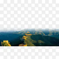 摄影清晨长城绿山-空若网 摄影清晨长城绿山-空若网