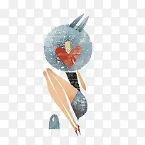 拿着爱心的女人-空若网 拿着爱心的女人-空若网