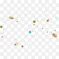 多彩简约圆圈金币漂浮素材-空若网 多彩简约圆圈金币漂浮素材-空若网