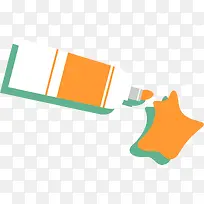 橙色矢量水彩颜料-空若网 橙色矢量水彩颜料-空若网