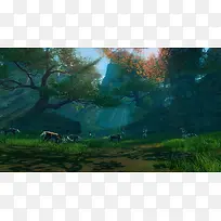 梦幻星空树林创意-空若网 梦幻星空树林创意-空若网