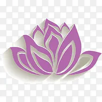 矢量扁平化紫色莲花-空若网 矢量扁平化紫色莲花-空若网