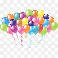 漂浮大串多彩气球-空若网 漂浮大串多彩气球-空若网