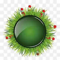 矢量绿色小草边框-空若网 矢量绿色小草边框-空若网