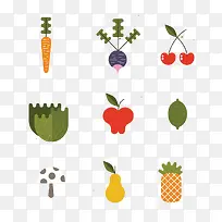 卡通蔬菜水果-空若网 卡通蔬菜水果-空若网
