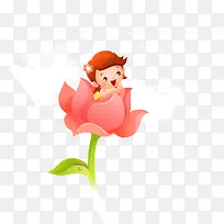 卡通手绘花小孩儿童-空若网 卡通手绘花小孩儿童-空若网