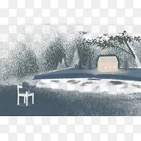 书主题插画-空若网 书主题插画-空若网