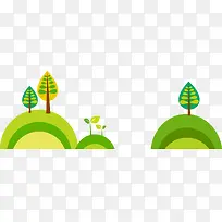 插画中的树和草地-空若网 插画中的树和草地-空若网