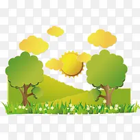 树和草地-空若网 树和草地-空若网