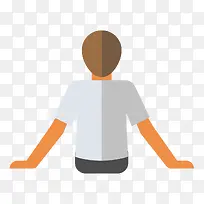 扁平化人物背面-空若网 扁平化人物背面-空若网