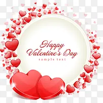 红色爱心边框装饰图案-空若网 红色爱心边框装饰图案-空若网