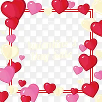 浪漫红色爱心边框-空若网 浪漫红色爱心边框-空若网