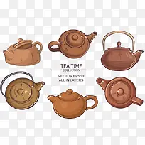 矢量卡通茶壶-空若网 矢量卡通茶壶-空若网