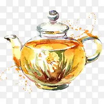 手绘矢量茶壶-空若网 手绘矢量茶壶-空若网