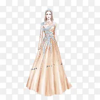 典雅礼服设计创意插画-空若网 典雅礼服设计创意插画-空若网