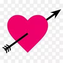 爱心箭夹艺术-粉红心-空若网 爱心箭夹艺术-粉红心-空若网