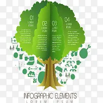 绿色纸片树木数据图表-空若网 绿色纸片树木数据图表-空若网