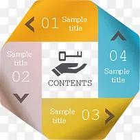 正方形PPT流程矢量素材-空若网 正方形PPT流程矢量素材-空若网