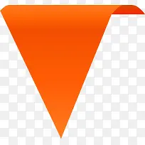 手绘橙色三角形-空若网 手绘橙色三角形-空若网