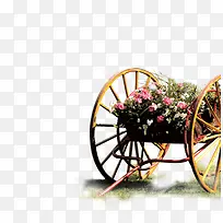 鲜花手拉车-空若网 鲜花手拉车-空若网