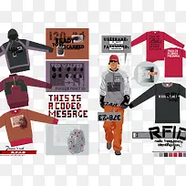 时尚男装矢量图-空若网 时尚男装矢量图-空若网