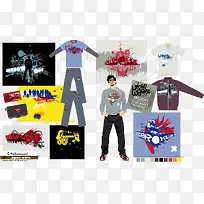 时尚男装矢量图-空若网 时尚男装矢量图-空若网