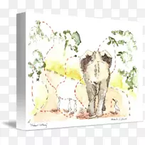 印度象画水彩画动物水彩画象-空若网 印度象画水彩画动物水彩画象-空若网