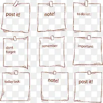 手绘商务手账便利贴-空若网 手绘商务手账便利贴-空若网